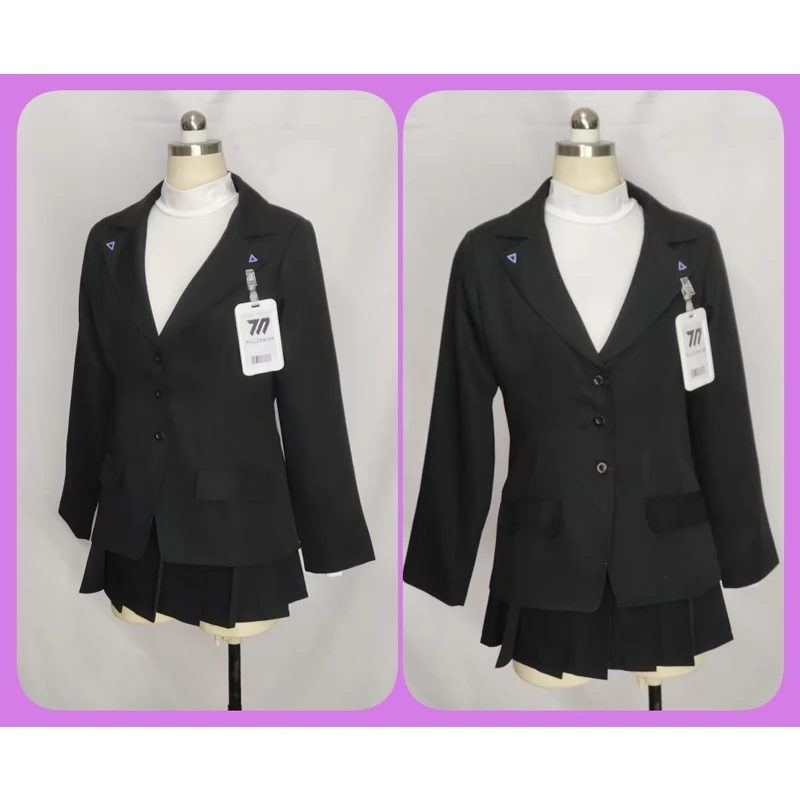 Игра Синий Архив Cos Цукацуки Рио Косплей Студенческий Президент Черная униформа