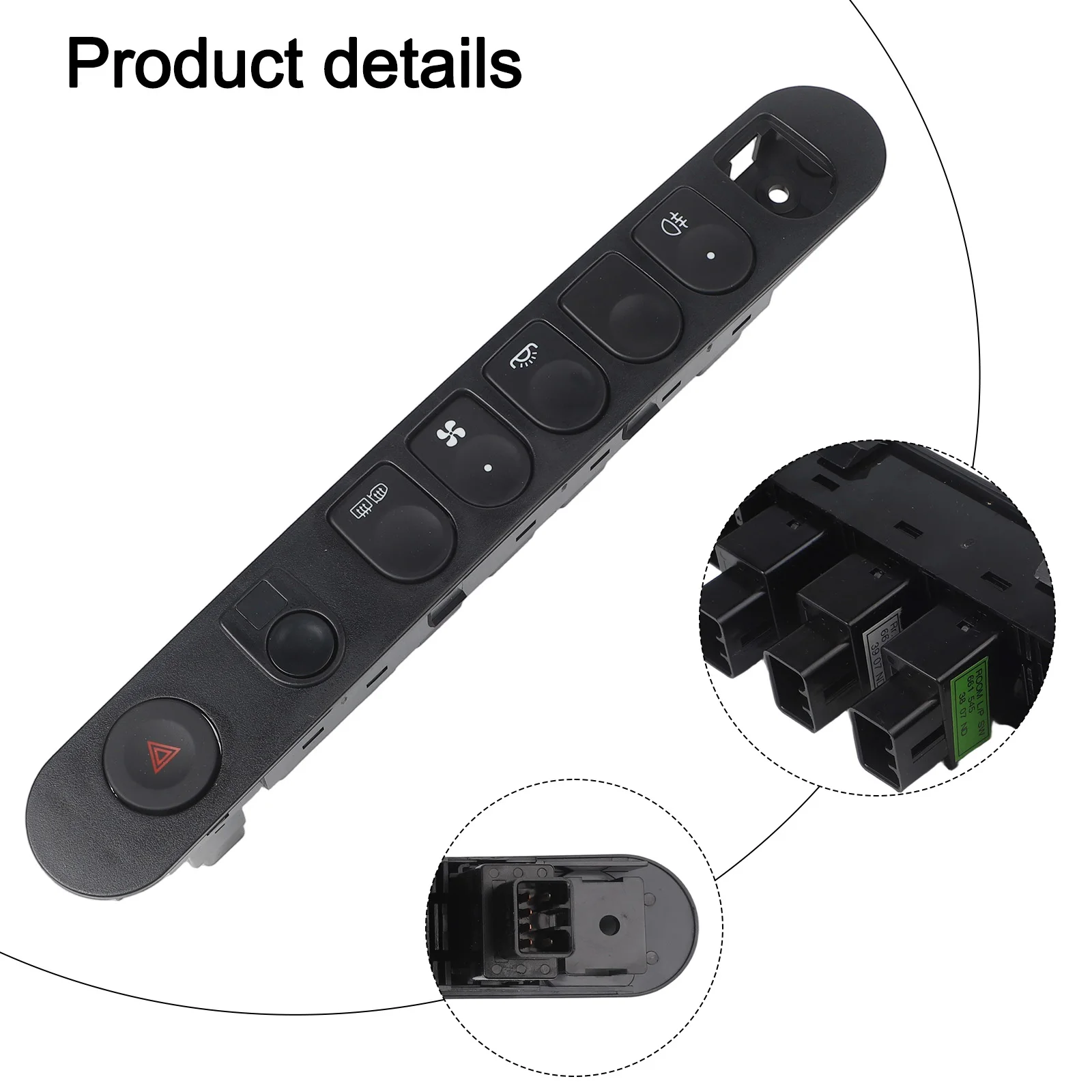 

Переключатель приборной панели -материал Переключатель приборной панели Переключатель противотуманных фар для Ssangyong Istana MB100 конструкция