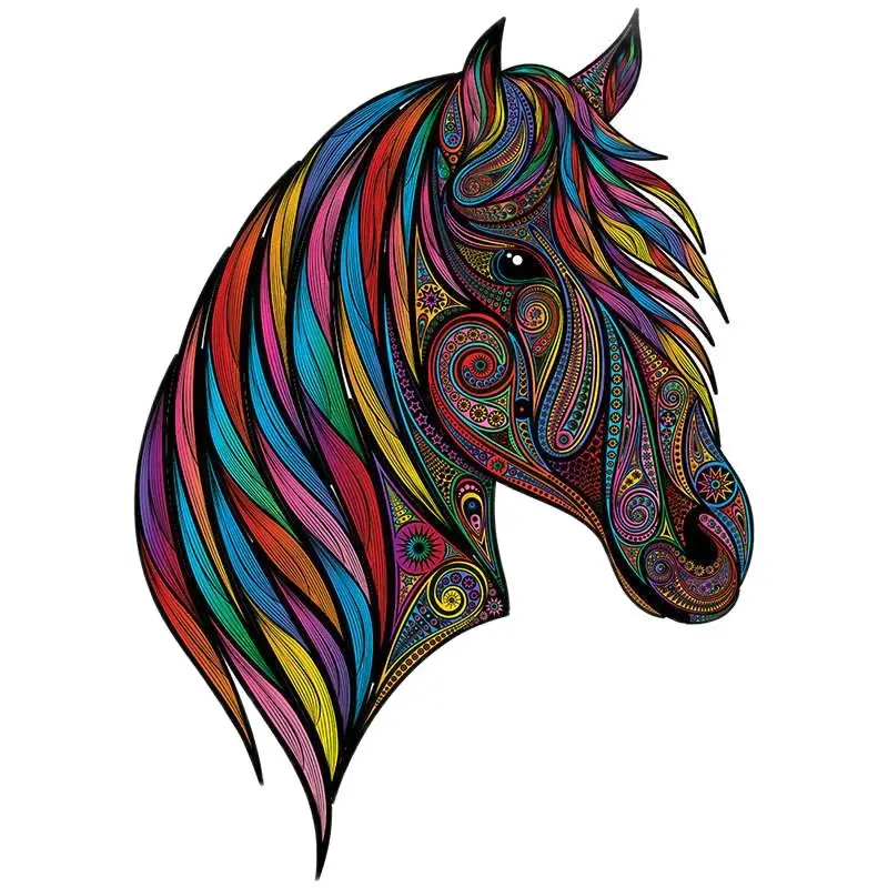 

Animal Wooden Puzzles Jigsaw Kid Toys unicorn Wood Puzzle Family Educational Games Home Decor Holiday Gifts 3D Wooden Jigsaw