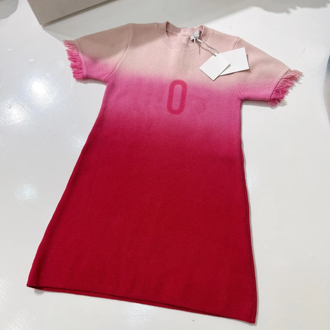 

Autumn Girls Sweater Dress High Quality Gradient Color Knit Sweater Dress