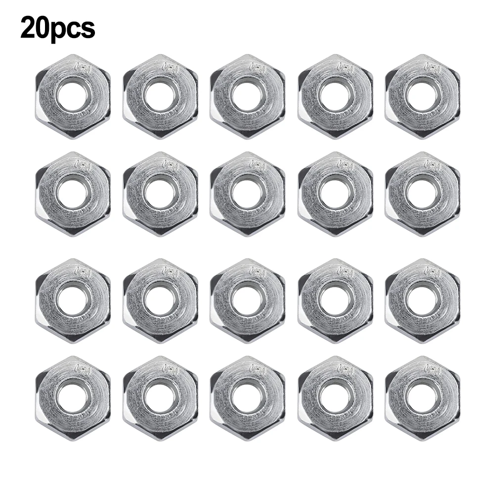 

20Pcs Chainsaw Guide Bar Nuts Repl 024 026 029 044 046 MS360 High Quality Alloy 8mm X 1.25mm Thread Pitch Garden Tools Parts