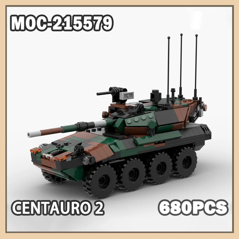 Фото MOC- 215579   Военная военная серия Centauro 2 строительные блоки для сборки бронеавтомобилей, набор креативных подарков, детские игрушки «сделай сам», 680 шт. №1