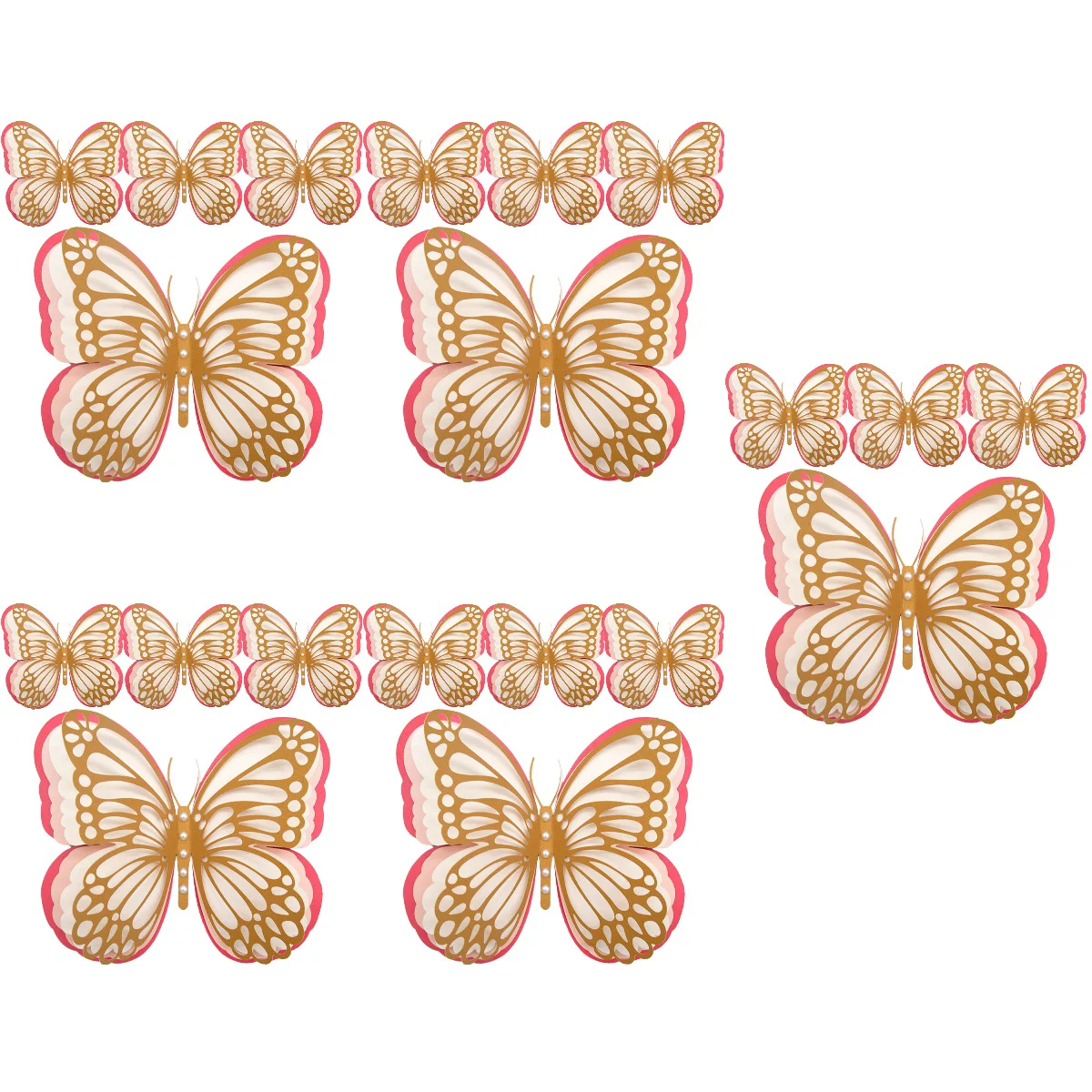 

20 Decorative Exquisite 3D Wall Stickers Wall DIY Decals Butterflies Wall Stickers Wall Decorations Bedroom Decals