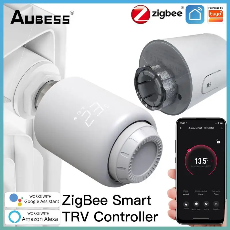 

ZigBee Tuya Thermostatic Radiator Valve Actuators Smart Life App Remote Control Thermostat Voice Control With Alexa Google Home