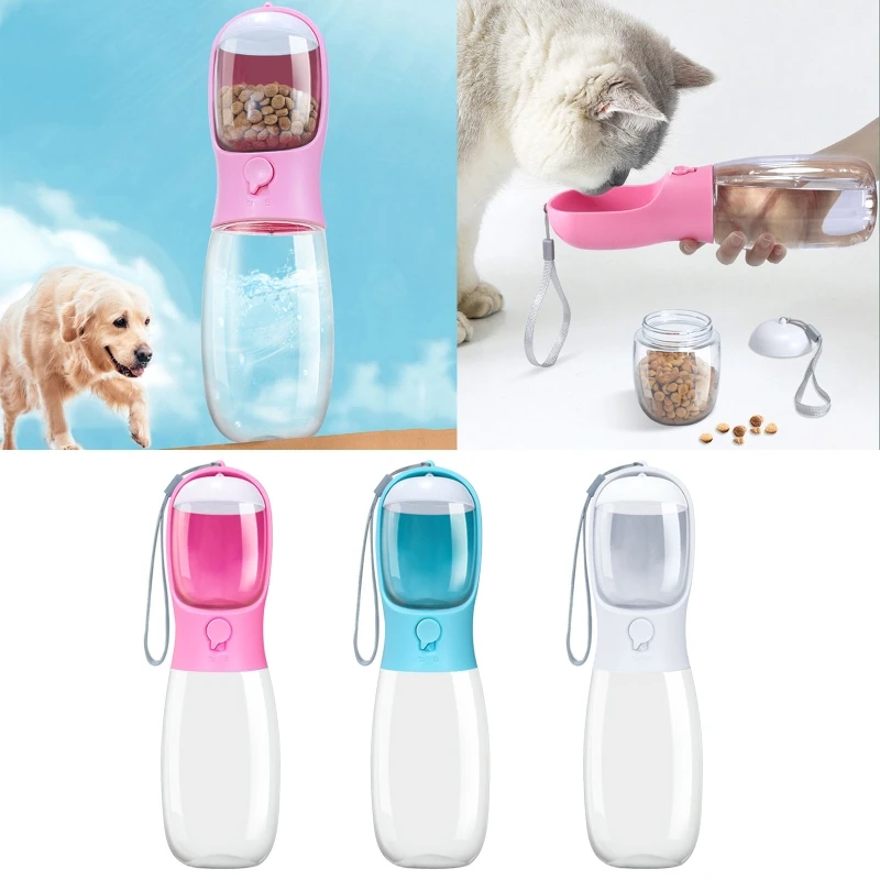 

Portable Dog Water Bottle 550ml Dog Walking Travel Bottle for On The Go