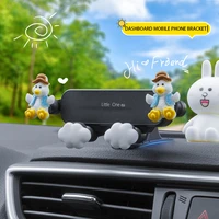 cartoon car phone holder mount flexible long arm anti shake phone holder mount in car dashboard air outlet car holder for phone