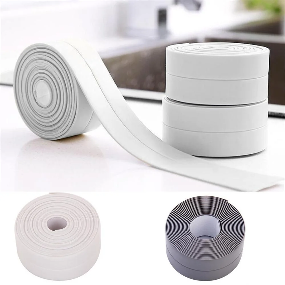 

3.2M Waterproof Sealing Tape Bathroom Kitchen Sealing Strip Shower Sink Bath Sealer PVC Self Adhesive Sealant Tape Wall Sticker