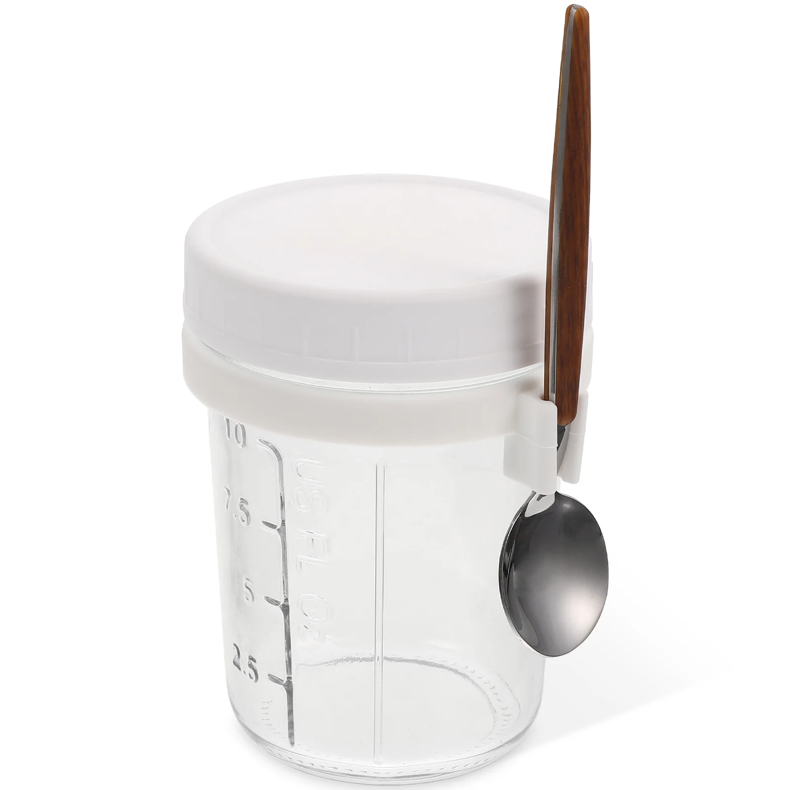 

Oatmeal Cup Container Breakfast Jars Jarlid Glass Oats Spoonairtight Spoons Soup Overnight Steel Stainless Mason Yogurt