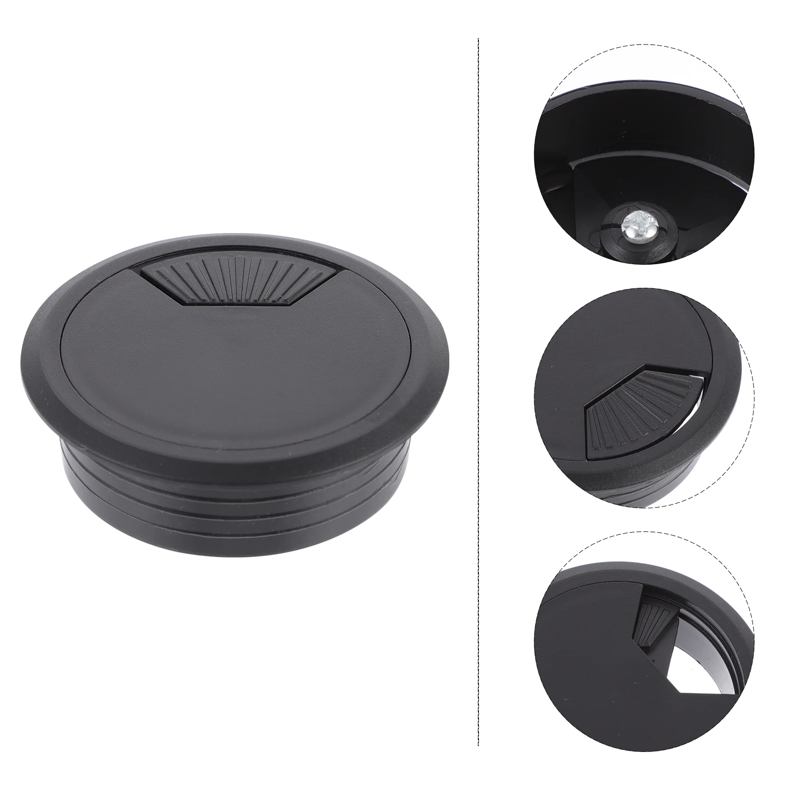 

Grommet Cable Cord Desk Hole Cover Black Grommets Wire Organizer Computer Managingport Table Flexible Management