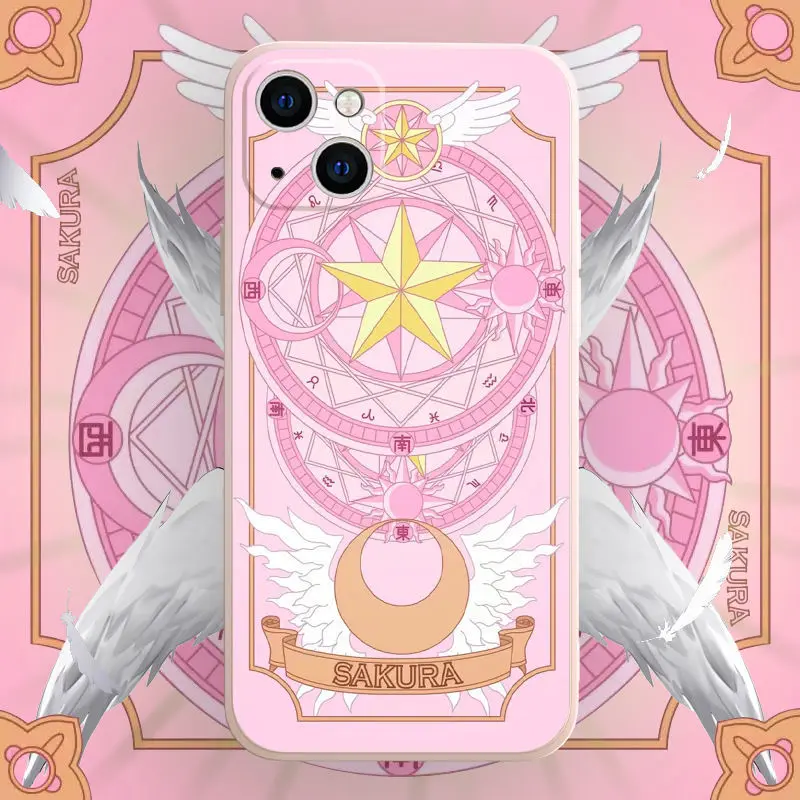 

Cardcaptor Sakura Spell Array Iphone 14 13Pro Mobile Phone Shell Eleven Cosplay 6S/7P All Inclusive Xr Anime 12 Student Gifts