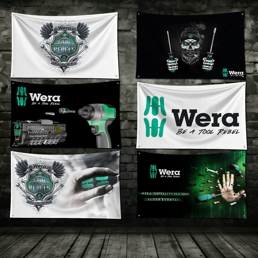 Фото 3x5 Ft Flag-Screwdriver tools wera-Polyester Digital Printing Banner for Garage Wall Art Out Door Decoration With Brass Grommets №1