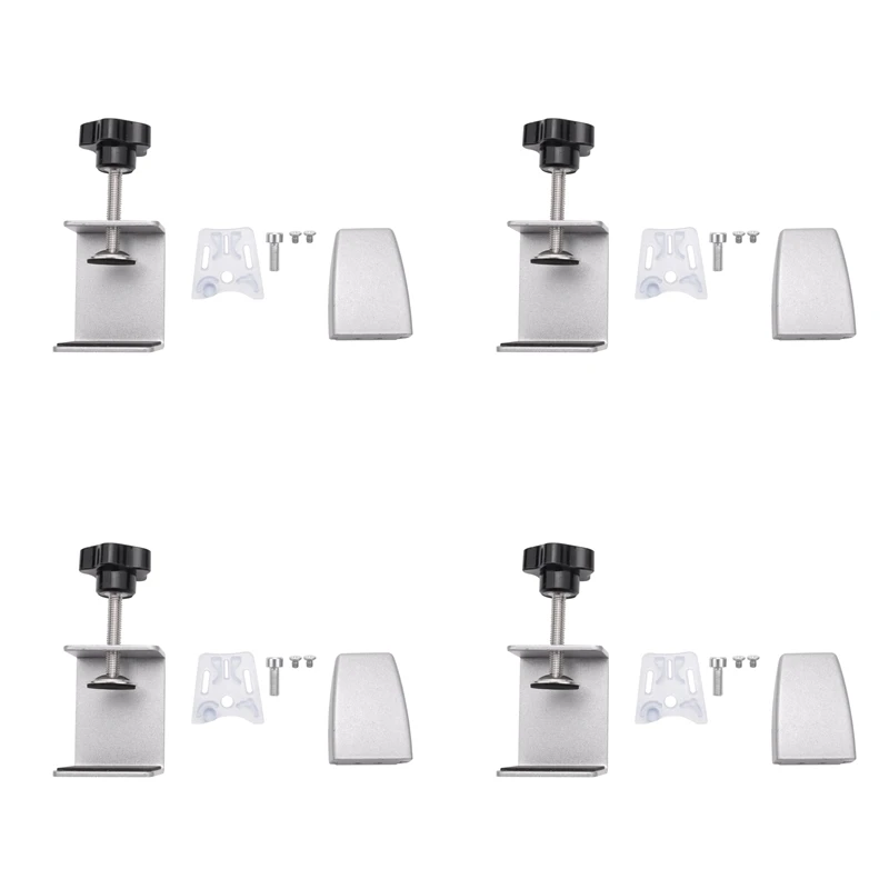 

16 Pcs Office Desk Divider Clamp Privacy Screen Clip Holder Bracket Screen Baffle Clamp Partition-Silver