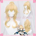 Парик для косплея Genshin Impact Jean светильник Светло-золотистые термостойкие синтетические волосы, парики для косплея из аниме