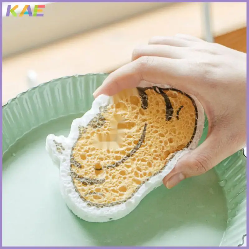 

Multifunctional Sponge Household Soft Dishcloths Cartoon Dish Rags Kitchen Towels Compressed Dish Towel Wood Pulp Kitchen Cloth