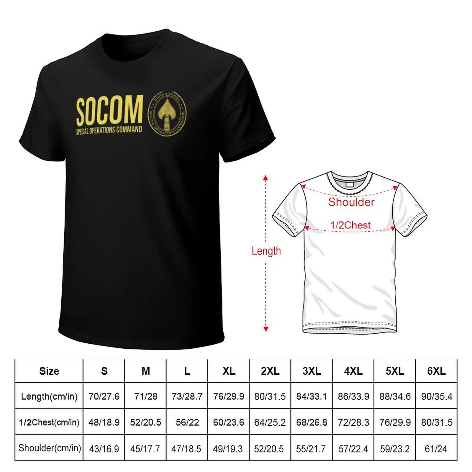 Фото Футболка Командования Специальных Операций США (SOCOM) Простая повседневная хлопковая футболка с коротким рукавом №2