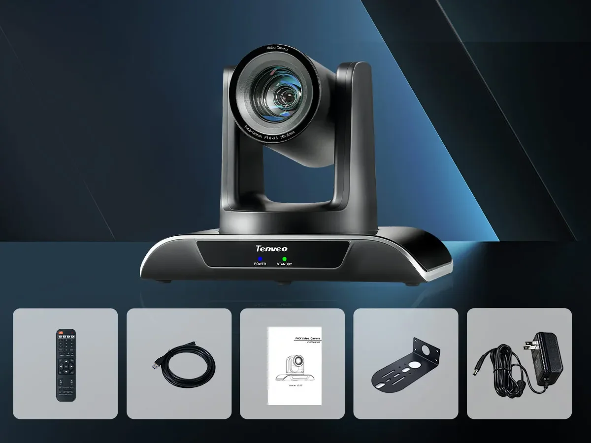 Tenveo Professional AI Автотрекирование Прямая трансляция PTZ Poe камера 30x 20x 12x оптический
