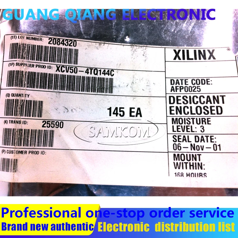 1PCS XCV50-4TQ144C IC FPGA 98 I/O 144TQFP