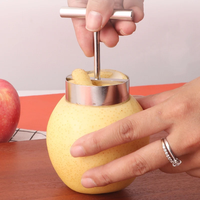

Thanstar Multifunction Apple Corer Pear Fast Core Remove Tool Fruit Stainless Steel Rotary Cutter Kitchen Gadget and Accessories