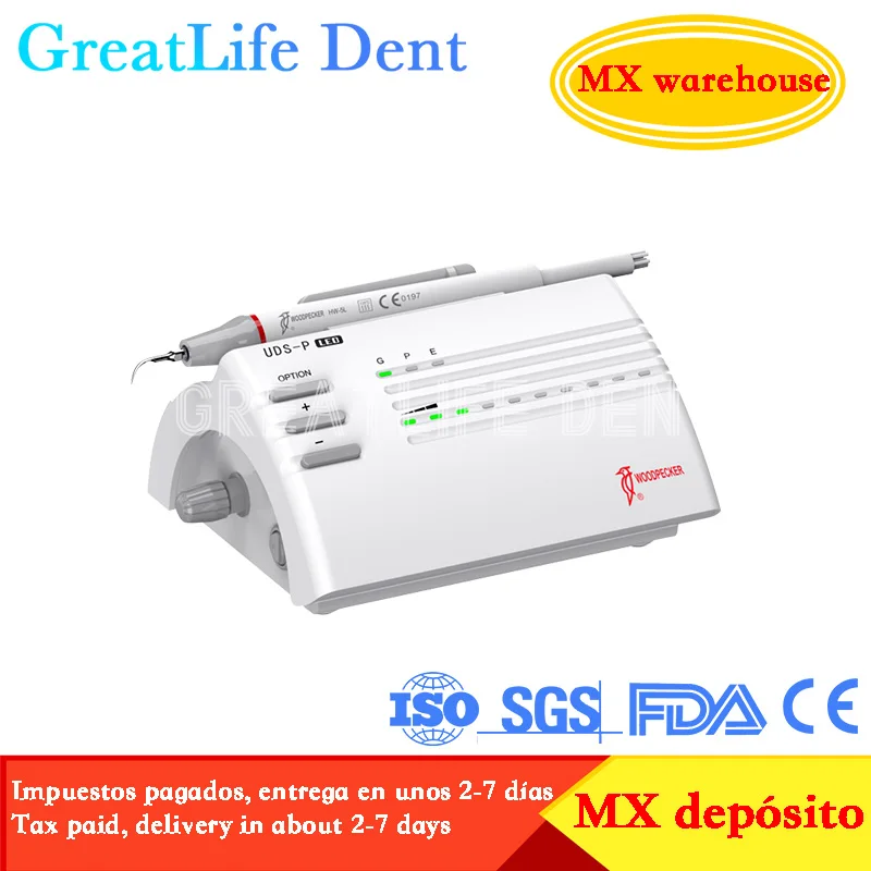 

GreatLife Woodpecker UDS P светодиодный Ультразвуковой скалер для предотвращения стоматологических заболеваний