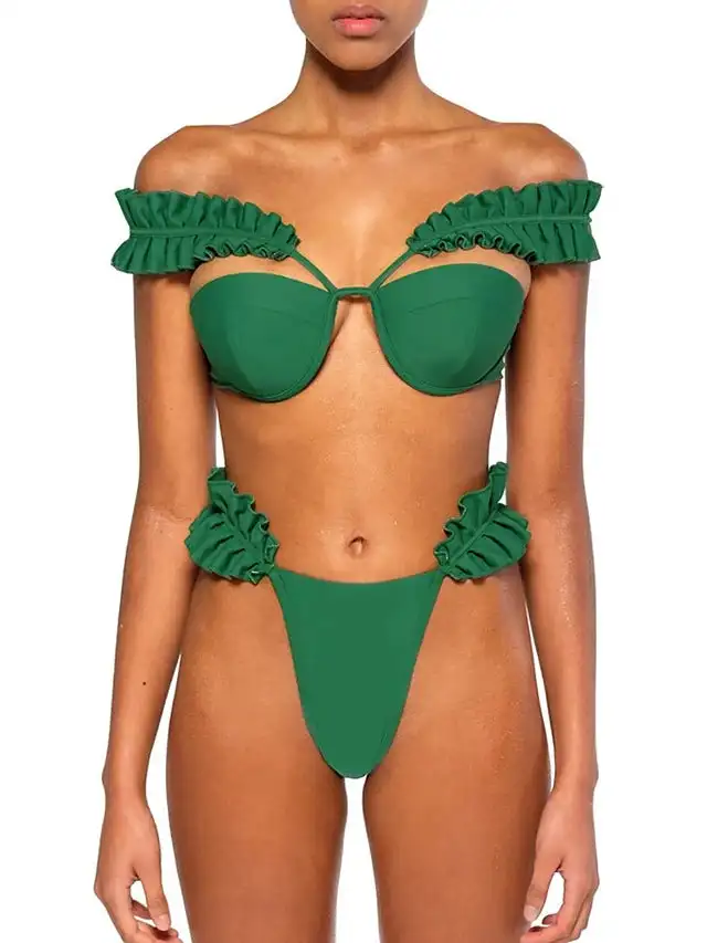 Женский комплект бикини с оборками