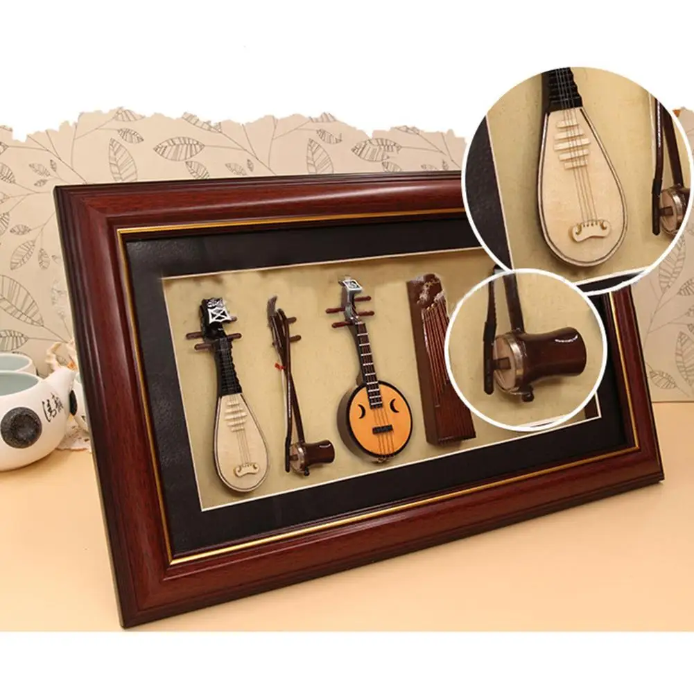 

NEW Mini Musical Instrument Model Five Pieces Set Picture Frame Decoration Photography Props For Music Room