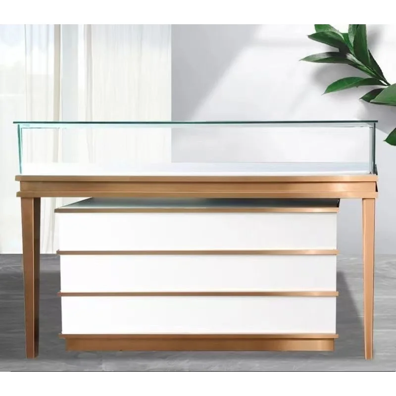 На заказ роскошный драгоценный камень ювелирный магазин стеклянная витрина