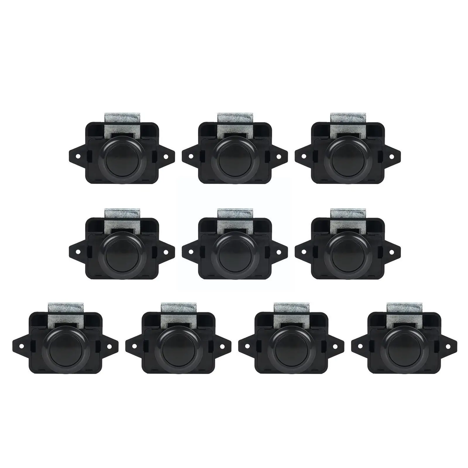 

3 colors 10pcs Push Button Latches Cabinet Door Catch Lock For Caravan Motorhome Camper Desk Drawer Latch Button Lock R5Z0