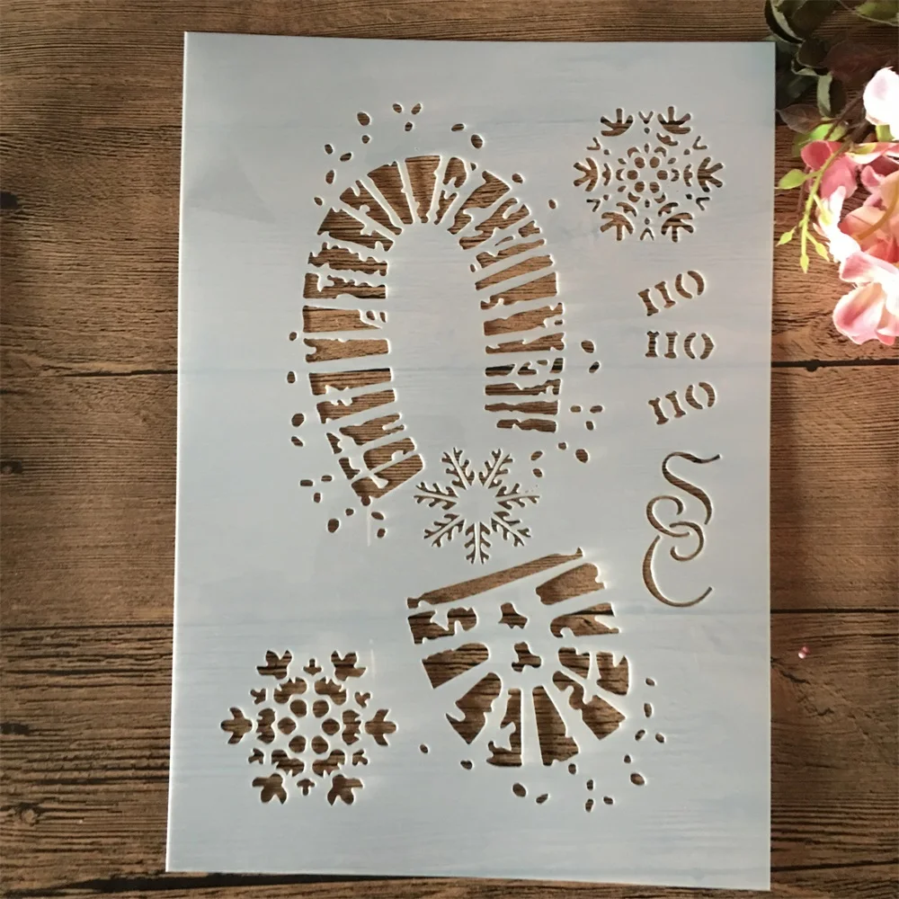 

A4 29cm Shoe Foot Print Snowflake DIY Layering Stencils Painting Scrapbook Coloring Embossing Album Decorative Template