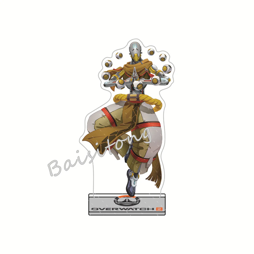 Фото Игра Overwatch 2 15 см акриловая подставка Anna/grim Reaper/Genji/Reinhardt настольное украшение ювелирные изделия элегантные милые игрушки подарки №4