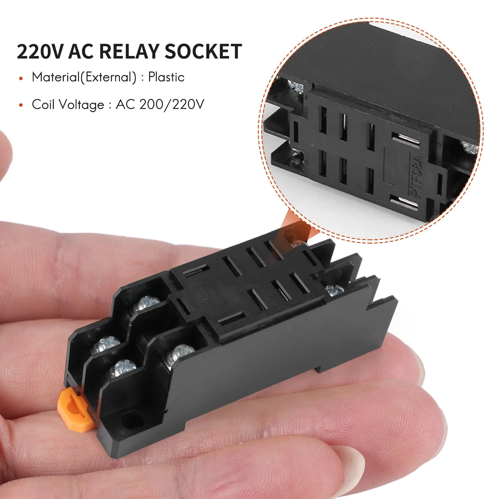LY2NJ Φ 220V AC катушка DPDT Power Relay 8 Pin w PTF08A Socket