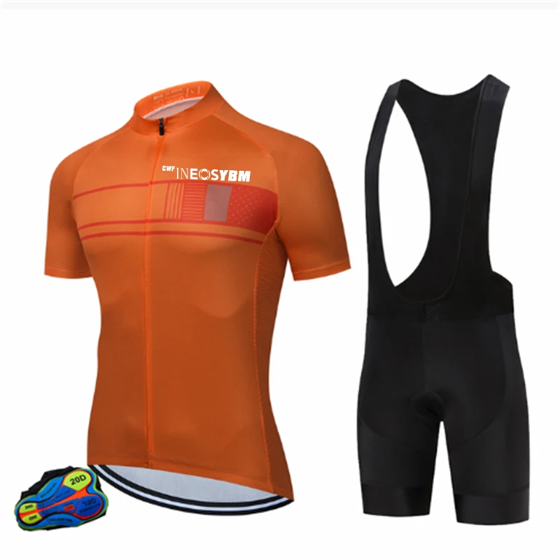 

Men's Short Sleeve Cycling Jersey With Bib-short 2022 New Cycling Set Breathable Bicycle Uniform Racing Sport Mountain Bike Suit