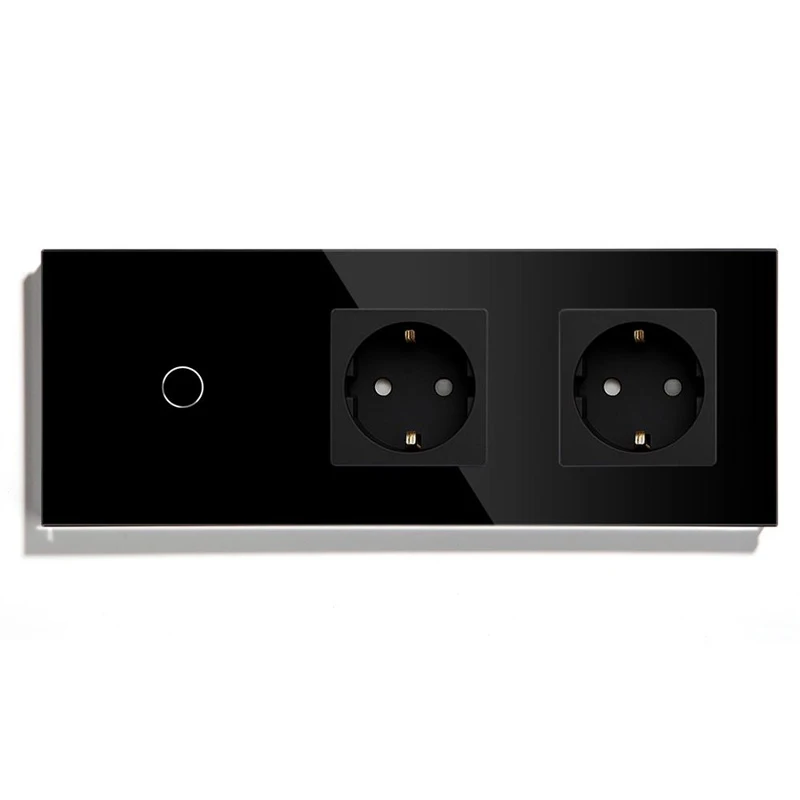 

Сенсорный выключатель Bingoelec ZigBee, умный светильник ель с двумя розетками европейского стандарта, 1 клавиша, 2 клавиши, с управлением через приложение Google Alexa