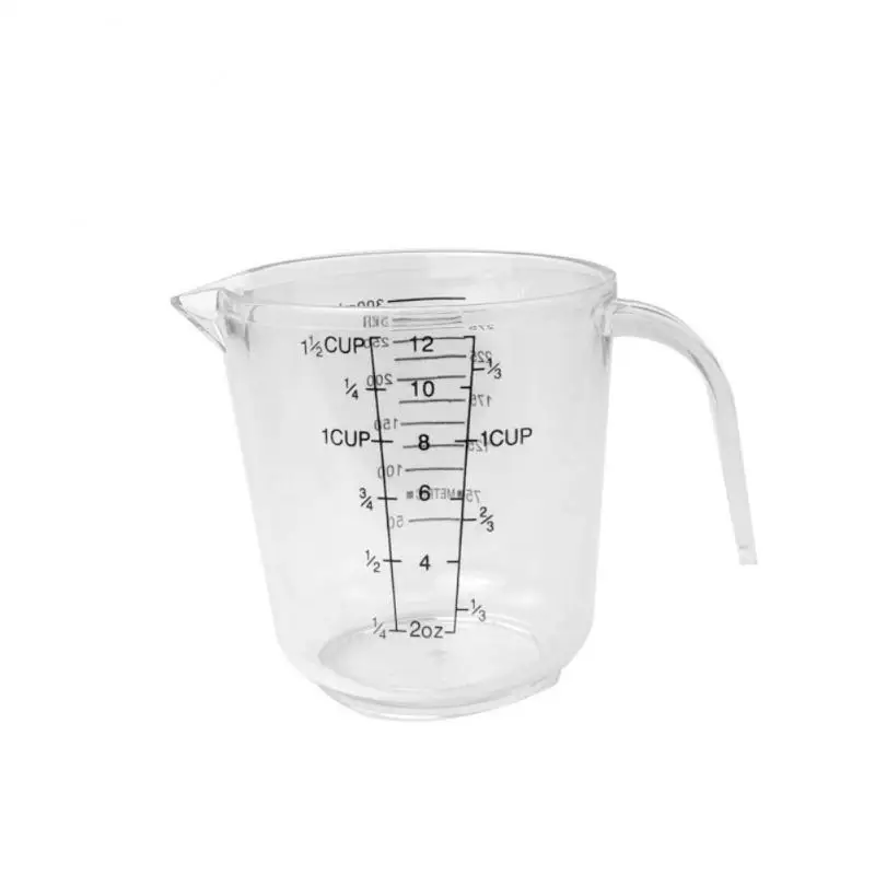 

300/600/1000ml Plastic Transparent Measuring Cup Jug Pour Spout Surface Kitchen Supplies Accessories For Baking Tools