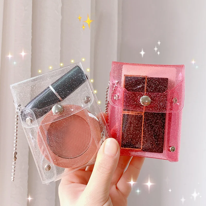 

Fashion FemaleMini Key Purse Cosmetics Lipstick Storage Bag Pouch Transparent Women Small Wallet Coin Purses Bag Clutch Handbag