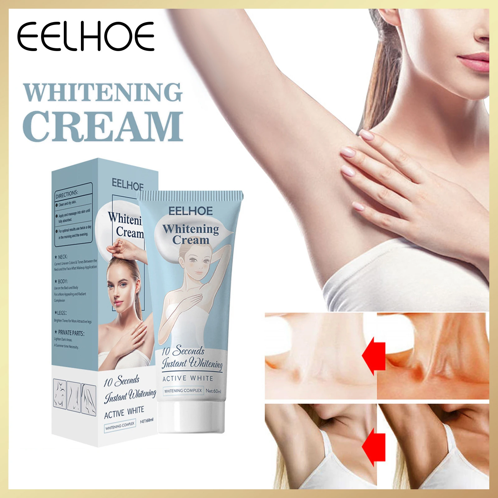 

Underarm Armpit Whitening Cream Body Legs Knee Private Parts Whitening Cream Bikini Illuminate Dark Skin Neck Under Arms Armpit