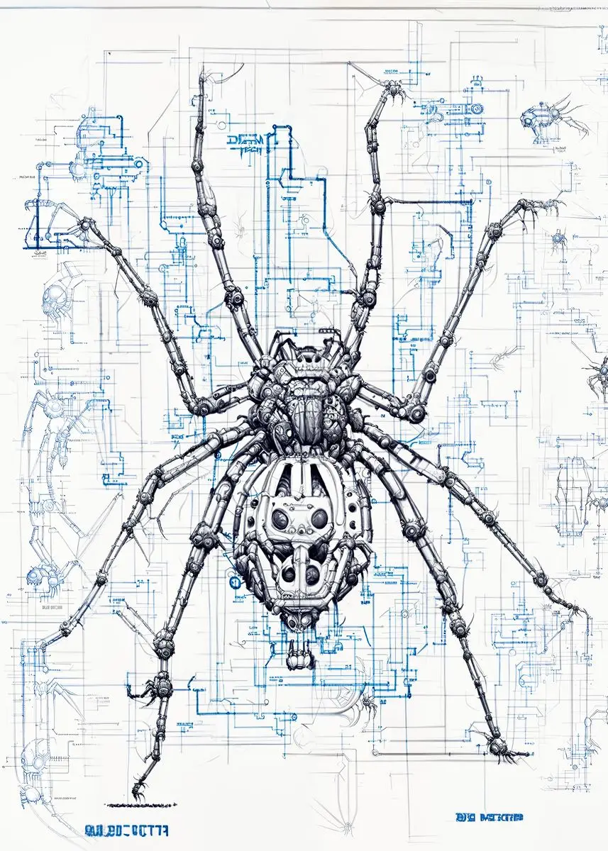 

Механический плакат с бабочками и птицами на холсте