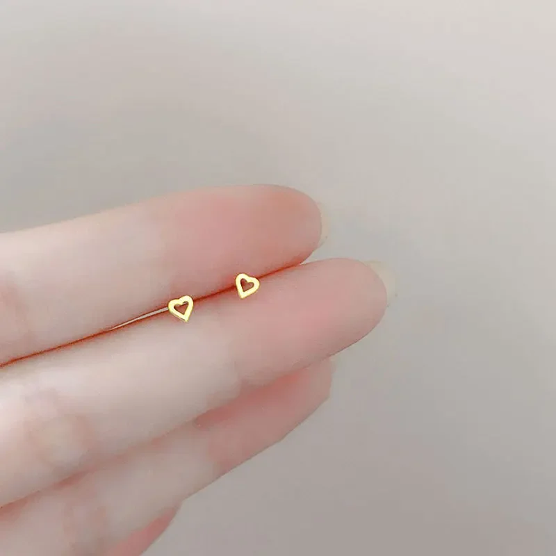 Мини-серьги-гвоздики в форме куба маленькие и милые серьги-гвоздики сердца из