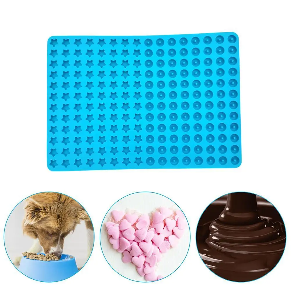 

Multipurpose Silicone Mini Cake Baking Mat Safe Embedded Handle 96-hole Five-pointed Star Shape Non-stick Chocolate Candy Mold