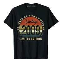 13 year old gifts vintage 2009 limited edition 13th birthday t shirt for boys and girls short sleeve blouses