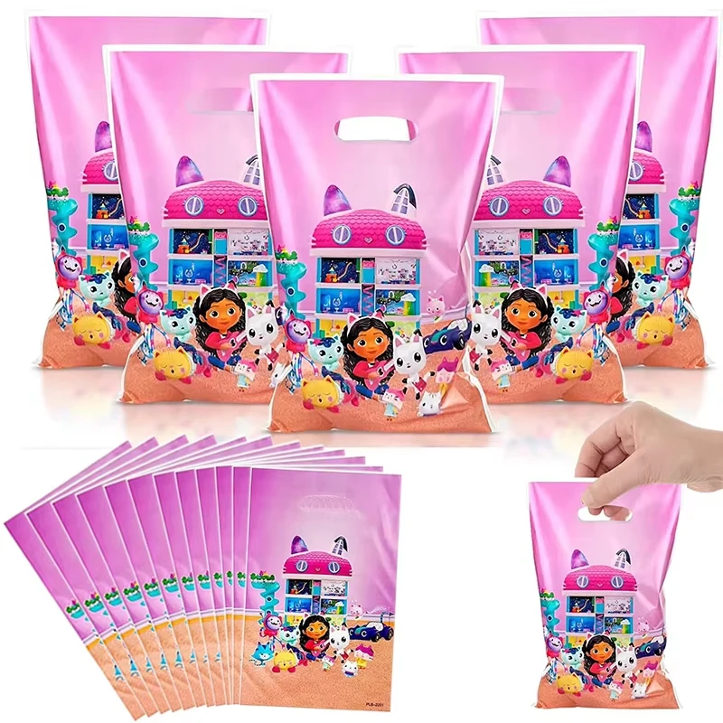 Фото 10/30 шт. подарочных пакетов в стиле дома Гэбби, украшения для дня рождения, подарки для девочек, пакеты для конфет и печенья, принадлежности для детского праздника №1