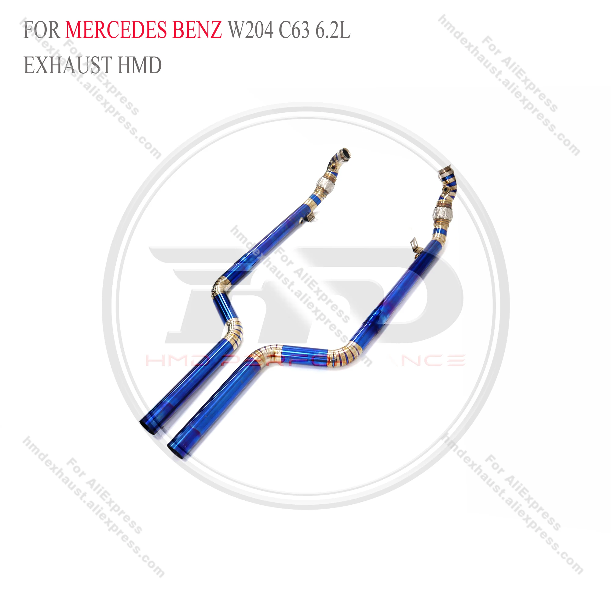 Титановая выхлопная система HMD водосточная труба для Mercedes Benz W204 C63 6.2L 2011-2015