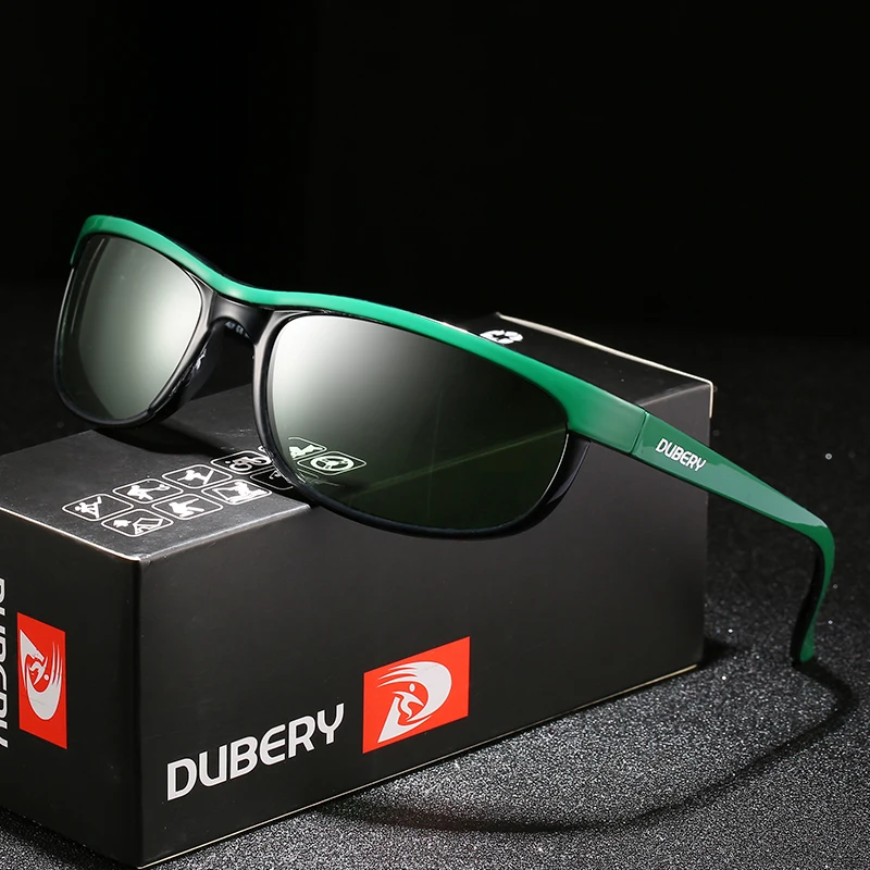

Солнцезащитные очки DUBERY мужские, винтажные поляризационные темные очки UV400, для вождения, в черной квадратной оправе, 10 цветов, модель 2027