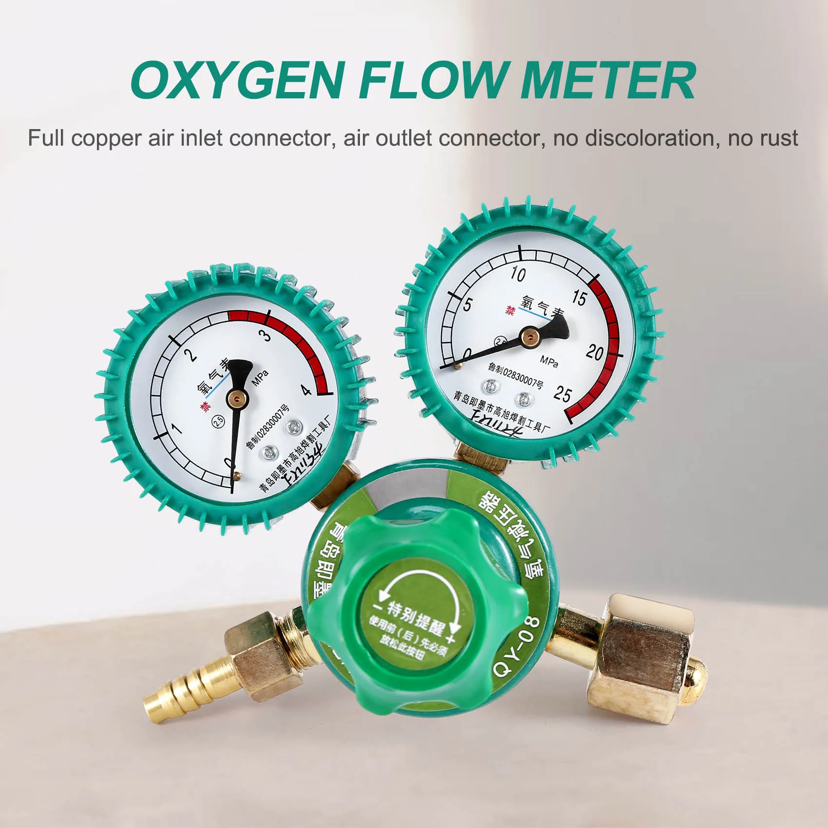 Oxygen Gas Bottle Regulators O2 Reducing Pressure Inhaler Acetylene Double Gauge Regulator Tank