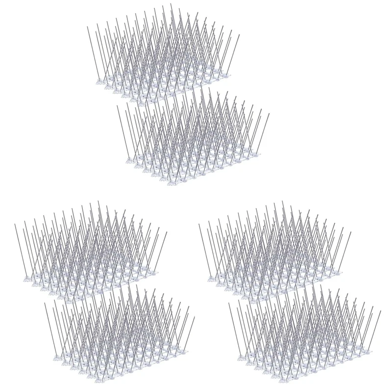 HOT SALE 30 Pcs Bird Spikes, Stainless Steel Bird Deterrent Spikes Cover For Fence Railing Walls Roof Yard