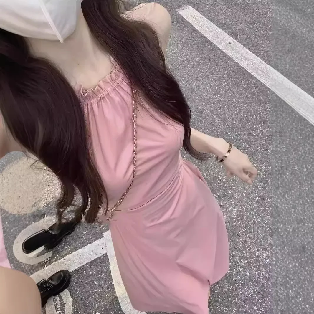 Милое облегающее талию платье-майка для похудения женская элегантная летняя