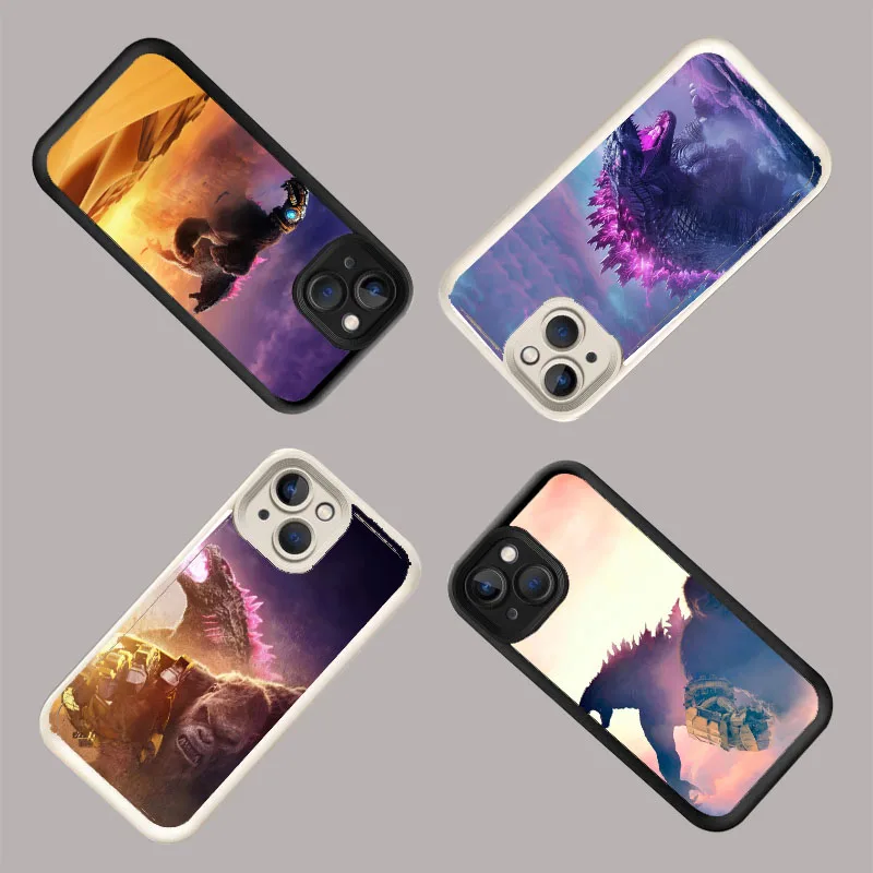 WD-18 Monster Kong Белый ступенчатый чехол из ТПУ для iPhone X XS XR 8 11 12 13 Mini Plus Pro Max