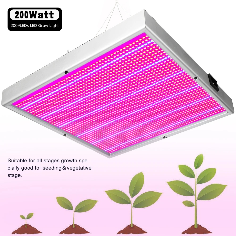 Полный спектр фотолампа для вспышек ярко-красная синяя 200 Вт все этапы | Фитолампы