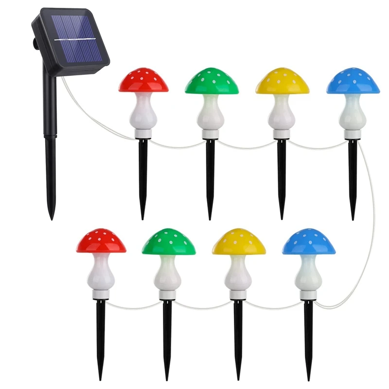 

Solar Mushroom Lights Outdoor Garden 8 Modes Multicolor ABS For Yard, Lawn, Pathway, Christmas, Walkway, Fence Decorations