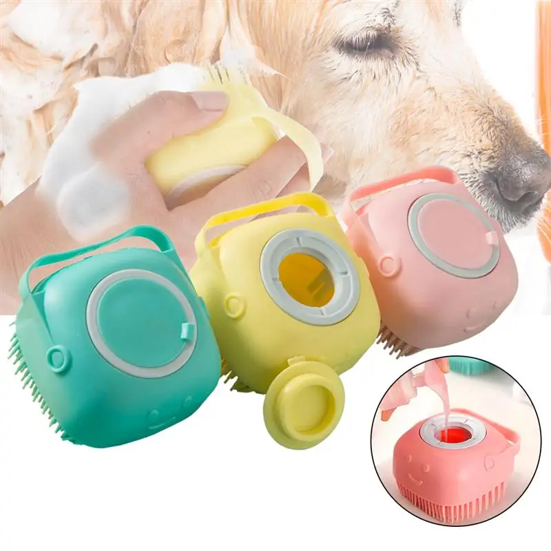 

Щетка для ванны для домашних питомцев, силиконовый массажер для собак и щенков, детский аксессуар для ухода за шерстью