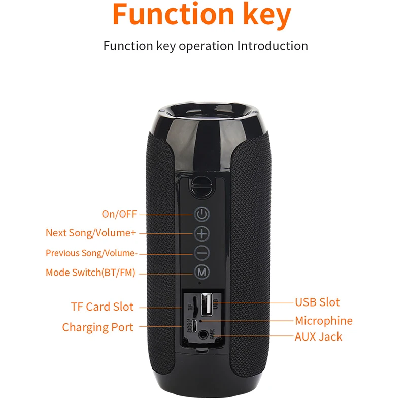 Беспроводная звуковая система YABA Bluetooth-совместимая 3D стереозвуковая панель TF AUX